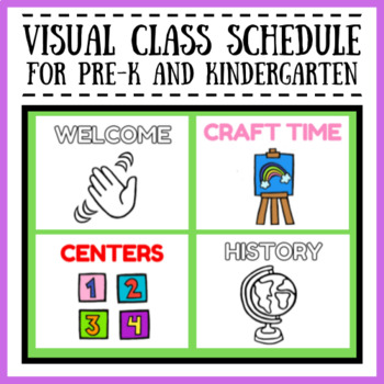 Preview of Preschool & Kindergarten Visual Schedule: Poster Format | Pre-reader Solutions