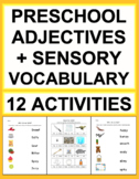 Preschool Vocabulary, Adjectives + Sensory Words | Printab
