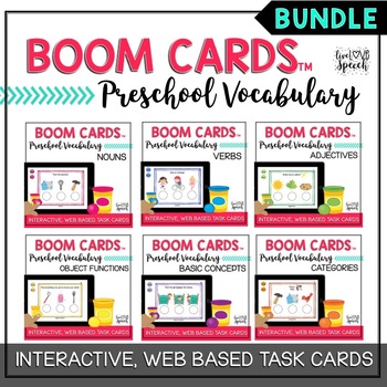 Preview of Preschool Vocabulary BUNDLE Boom Cards™ | Speech Therapy Distance Learning