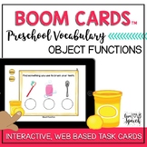 Preschool Vocabulary OBJECT FUNCTIONS Boom Cards™ | Speech