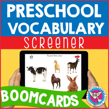 Preview of Preschool Vocabulary Screener Boom Cards