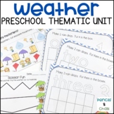 Preschool Weather Unit - Counting, Coloring, Reading, Art,