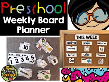 preschool week planner bulletin board by scribbles and scrabble tpt