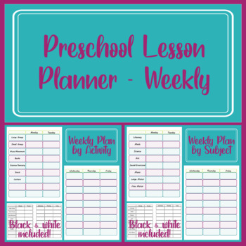 Preschool Weekly Lesson Planning by Little Paper Creations | TpT
