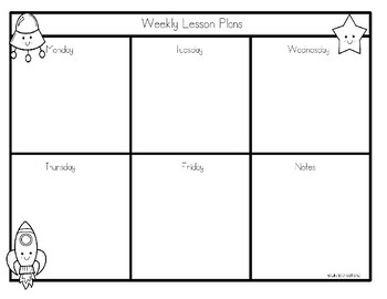Preschool Weekly Planners by Lily B Creations | TPT