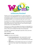 Preschool Welcome Letter