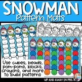 Preschool Winter Activities - Math Pattern Mats - Snowman 