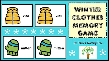 New Posters of Winter Clothes vocabulary items Flashcards to put in  classroom