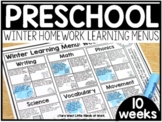 Preschool Winter Learning Menus | DISTANCE LEARNING GOOGLE