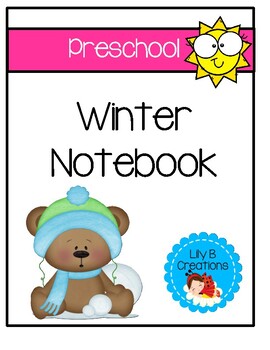 Preview of Preschool  Winter Notebook