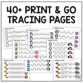 Winter Penguin Line Tracing 