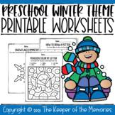 Preschool Winter Theme January No Prep Printable Worksheets