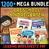 1200+ Preschool Math, Alphabet Letter worksheets kindergar