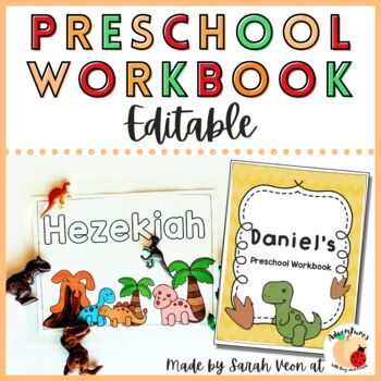 Preview of Preschool Workbook and Activity Printables - Dinosaurs