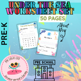 Preschool Workbook set| Under the Sea| 50 Pages |