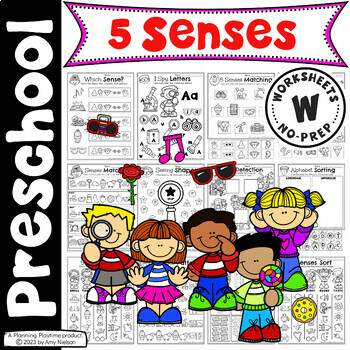 Preview of Preschool Worksheets - 5 Senses