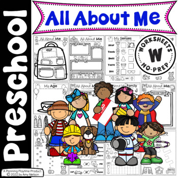 Preview of Preschool Worksheets - All About Me