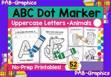Preschool Worksheets:  Alphabet and Animals Dot Marker | D