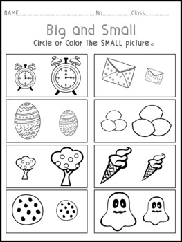 Big Small 8 worksheet