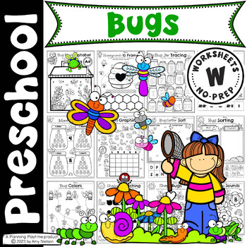 Preview of Preschool Worksheets - Bugs