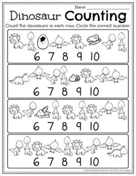 preschool worksheets dinosaurs by planning playtime tpt
