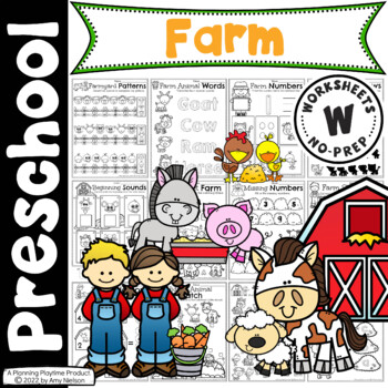 Preview of Preschool Worksheets - Farm