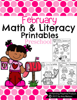 Preview of Preschool Worksheets - February