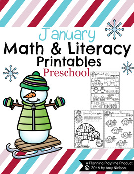 Preview of Preschool Worksheets - January