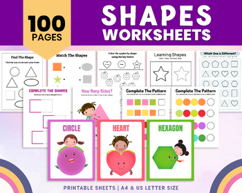 Preview of Preschool Worksheets | Printable Toddler Worksheets | Preschool shapes Worksheet