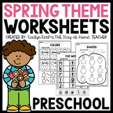 Spring Preschool Worksheets | April PreK Morning Work Todd