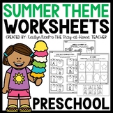 Summer Preschool Worksheets Packet | May Morning Work Summ