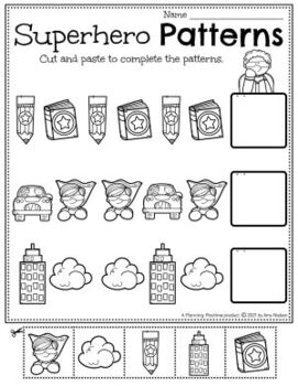 preschool worksheets superhero by planning playtime tpt