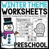 Winter Preschool Worksheets | January PreK Morning Work | 