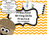 Preschool Writing Skills Practice for Fall and Back to Sch