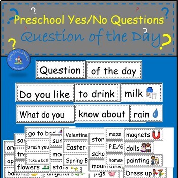 Preview of Preschool-Yes-No-Questions-for-Question-of-the-Day
