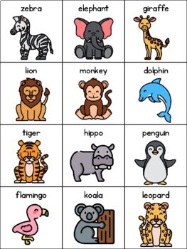 Preschool Zoo Bingo - English & Spanish By Ms Speechel 