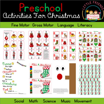 Preschool activities for Christmas by The Preschool Spot | TpT