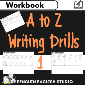 Preview of Preschool and First Grade Writing Practice | A to Z - Lowercase | ELL/ESL/EFL