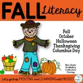 Fall Literacy Print and Go Activities: Writing,Coloring, C