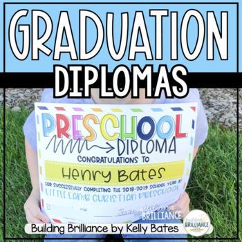 Preview of Graduation Diplomas and Certificates EDITABLE