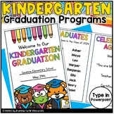 Preschool and Kindergarten Graduation Program Editable, Ce