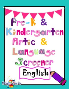 Preview of Preschool and Kindergarten Language and Articulation Screener | English