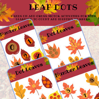 Preview of Preschool Number Games | Leaf Numeral and Dot Matching | Subsitizing Activities