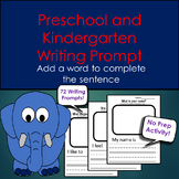 Preschool and Kindergarten Writing Prompts No prep