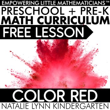 Preview of Preschool and Pre-K Math Lesson FREE SAMPLE Color Red Guided Math