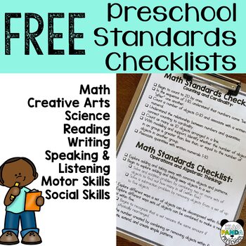 Preview of Free Preschool Checklists