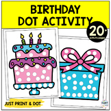 Birthday Activity Preschool and Toddler Dot Marker and Dot