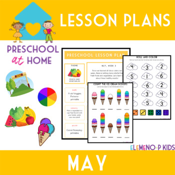 Preview of Preschool at Home Lesson Plans-May