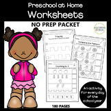 Preschool at Home NO PREP Worksheets Packet