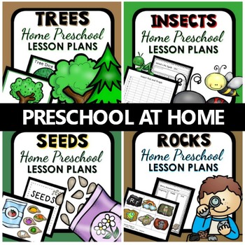 Preview of Preschool at Home-Nature Lovers Home Preschool Lesson Plans Bundle